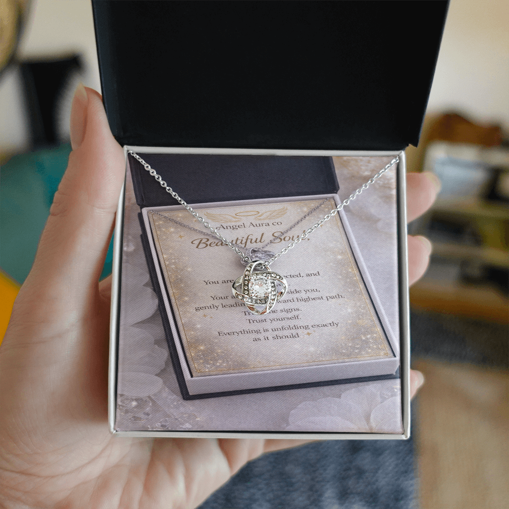 Beautiful Soul Angel Love Knot Necklace
