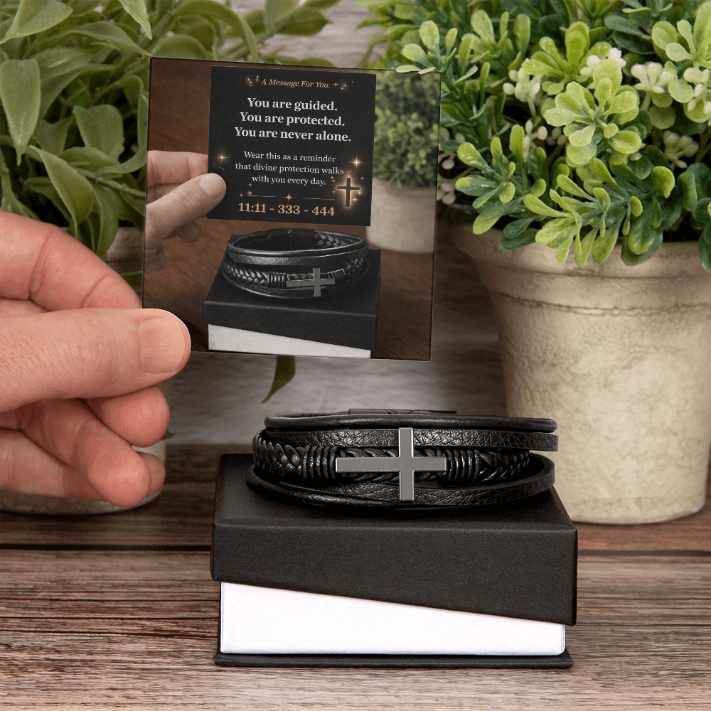 Divine Protection Cross Bracelet – 333 Christ Consciousness Guidance ✝️✨