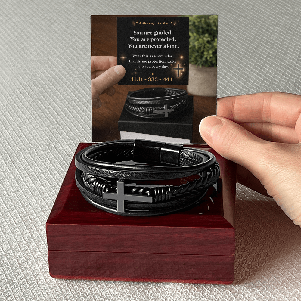 Divine Protection Cross Bracelet – 333 Christ Consciousness Guidance ✝️✨