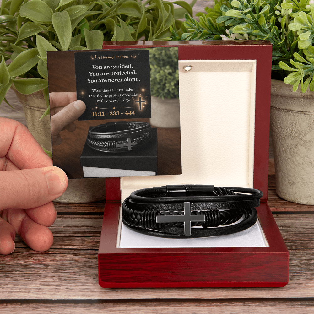 Divine Protection Cross Bracelet – 333 Christ Consciousness Guidance ✝️✨